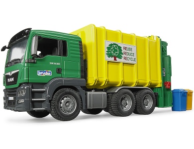 MAN TGS Mll-LKW Hecklader Grn/Gelb
