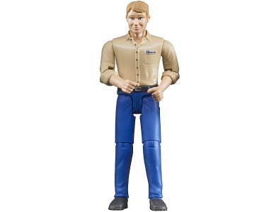 Bruder Mann blond mit Schuhen