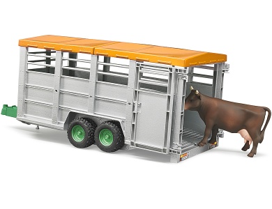 Viehtransport-Anhnger mit Kuh