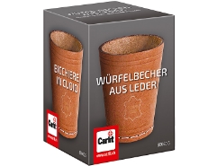 Lederwürfelbecher 90mm