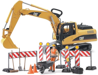 CAT Schaufelbagger plus Baustellenset