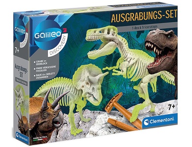 Clementoni Galileo Ausgrabungset T-Rex & Triceratop