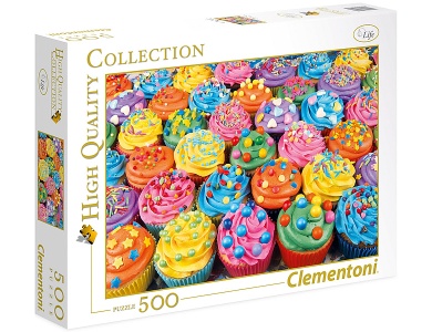 Clementoni Puzzle High Quality Collection Farbige Cupcakes (500Teile)