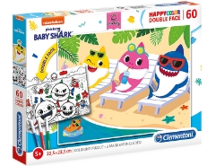 Baby Shark am Strand zum Ausmalen 60Teile