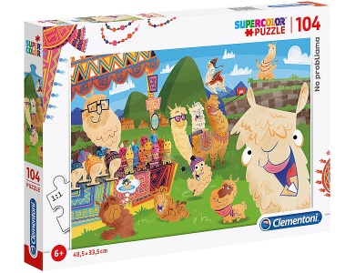 Clementoni Puzzle Supercolor Lama (104Teile)