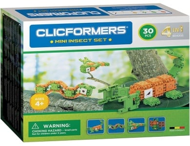 Clicformers Mini-Insekten-Set 4in1, 30-tlg.