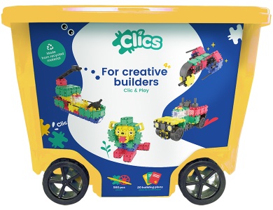 Clics Tube, Räder & Achsen Set - Spielzeug Baukasten