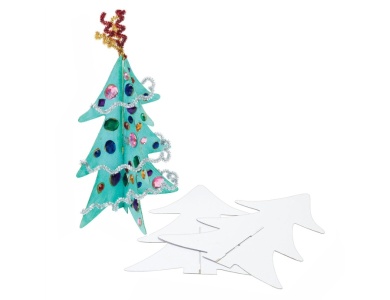 Colorations - Dekorieren Sie Ihren eigenen 3D-Weihnachtsbaum, 12er-Set