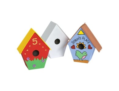 Frbungen  Dekorieren Sie Ihr eigenes Pappmach-Vogelhaus, 12er-Set