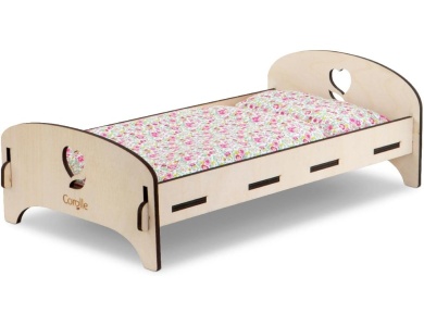 Corolle - Puppenbett aus Holz Floral