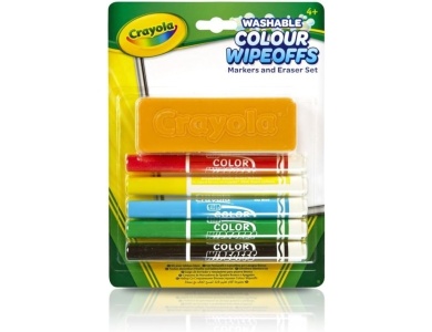 Crayola Dry Wipeoffs Marker mit Radiergummi, 5St.