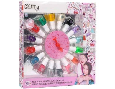 Create It! Beauty Nagellack-Set mit Rad, 16-tlg.