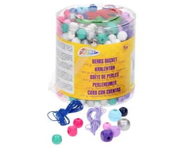Creative Craft Group Eimer mit Holzperlen, 250gr.