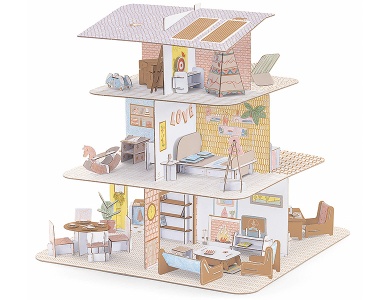 3D Bau- & Malset Puppenhaus