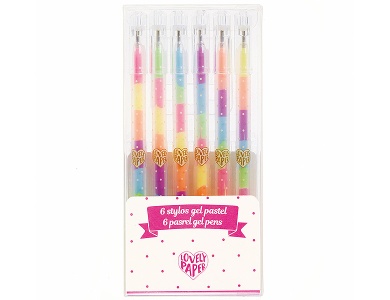 Pastel-Gelschreiber 6Teile