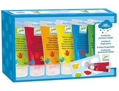 6 Fingerfarben in der Tube