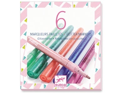 Djeco Kreativ Glitzer Marker Sweet (6Teile)