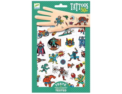 Djeco Tattoos Helden gegen Schurken