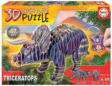 3D Triceratops 67Teile