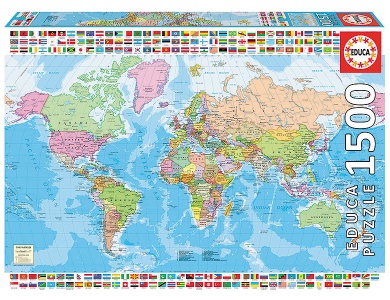 Politische Weltkarte 1500Teile