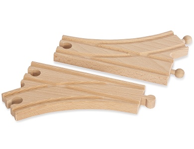 Holzbahn Weichen