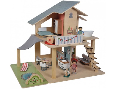 Puppenhaus mit Möbeln