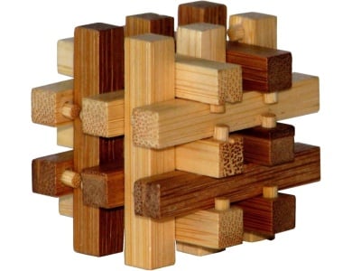 3D-Bambus-Gehirn-Puzzle-Rutsche 