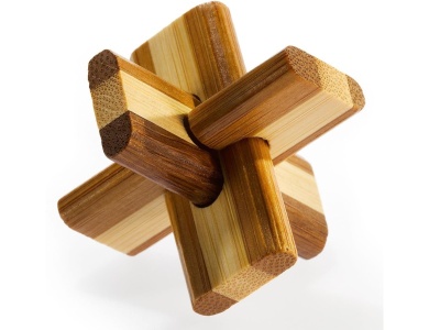 Eureka 3D-Bambus-Gehirnpuzzle Doublecross **