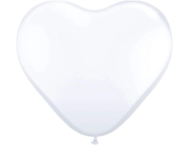 Folat Herzballone Weiss 8 Stk. 30cm Latex