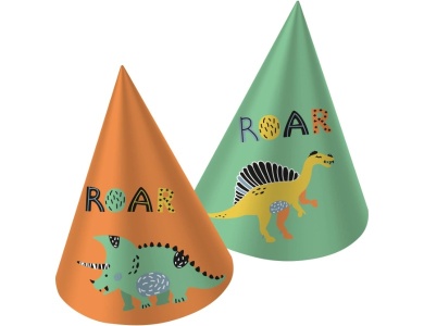 Folat Papier-Partyh�te Dino Roars, 6 Stk.