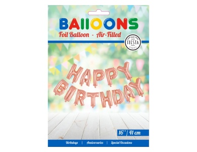 Globos Folienballontext Alles Gute zum Geburtstag in Rosgold