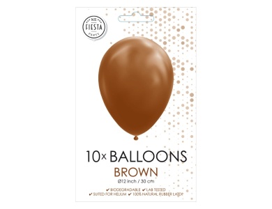 Globos Luftballons Braun, 30cm, 10 Stk.