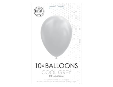 Globos Luftballons Cool Grey, 30cm, 10 Stk.