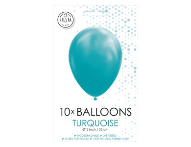 Luftballons Trkis, 30cm, 10Stk.