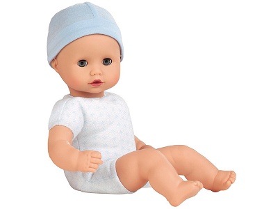 Muffin Puppe Junge blau 33cm