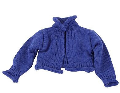Strickjacke blau 30-50cm