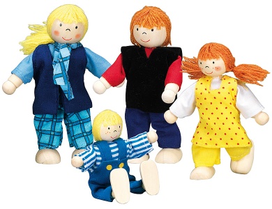 Biegepuppen Junge Familie