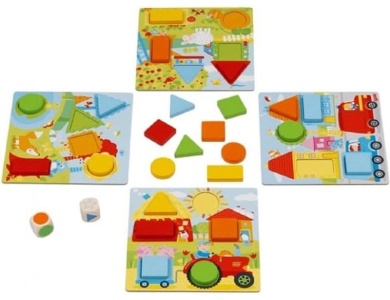 Goki Farbwrfelspiel Geometrische Formen