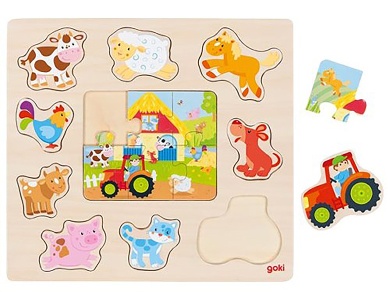 Einlegepuzzle Bauernhoftiere 15Teile