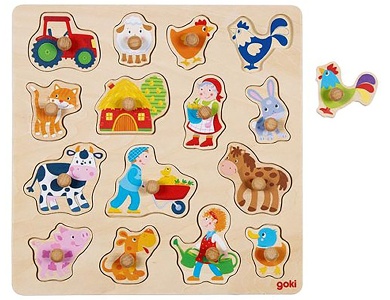 Steckpuzzle Bauernhoftiere 15Teile