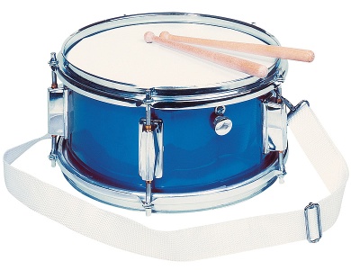 Goki Spielmannszug-Trommel mit Snare Blau