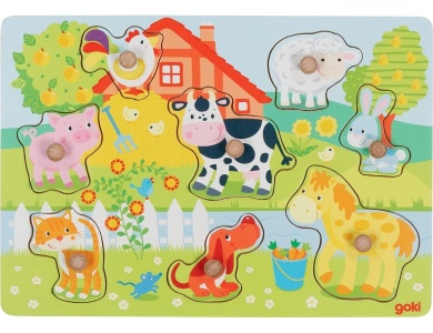 Steckpuzzle Bauernhoftiere 8Teile