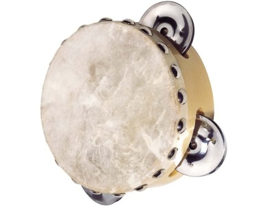 Tamburin mit 3 Schellen
