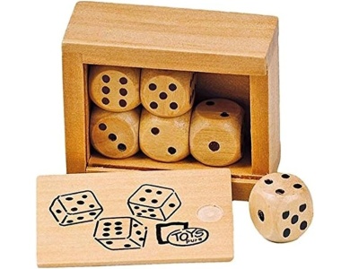 Wrfelkstchen mit 6 Wrfeln