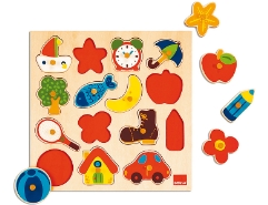 Holzpuzzle Silhouette Alltag