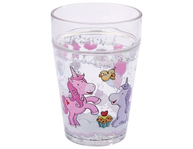 Glitzerbecher Einhorn Glitzerglck