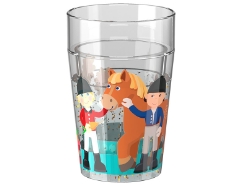 Glitzerbecher Reiterhof 7,5cm