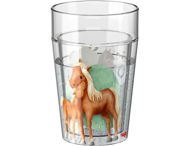 Glitzerbecher Pferde