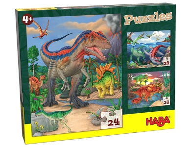 Puzzles Dinosaurier 3x24