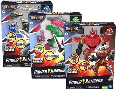 Hasbro Power Rangers Dino Fury Zords mit Zord Link-Verbindungen